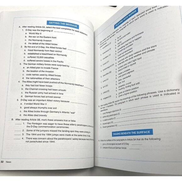 Lot 2 International Herald Tribune USA Today Mastering Reading Cassette Book SET - Picture 8 of 16